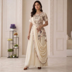 Premium Glazy Chinon Handwork Suit Set