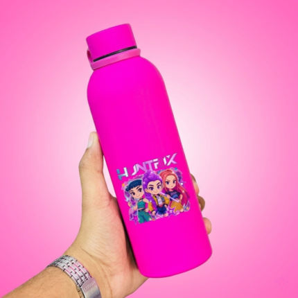 Pink 3D Cartoon Theme 500ml Insulated Steel Bottle