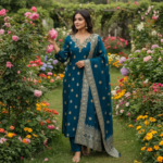 Pure Dola Jacquard Silk Kurti Pant Dupatta Set
