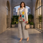 Pijgj Floral Check Coord Set