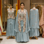 Pure Organza Indo Western Cape Palazzo Set