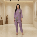 Premium Cotton Coord Set - Lavender