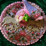 Lotus Cow Theme Laddu Gopal Poshak
