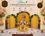 Wooden Phool Bangla For Laddu Gopal Ji