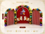 Wooden Phool Bangla For Laddu Gopal Ji - Image 2