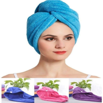 Magic Microfiber Hair Wrap Towel Set of 2 - Assorted Colors
