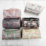 Floral Printed Cosmetic Organizer Bag - Assorted Floral Design
