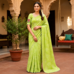 Mangalagiri Pattu Plain Cut Work Shibori Dye Bandini Printed Saree