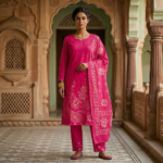Premium Cotton Bandhani Suit Set with Dupatta