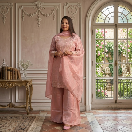 SC Pure Tissue Silk Handwork Boutique Set