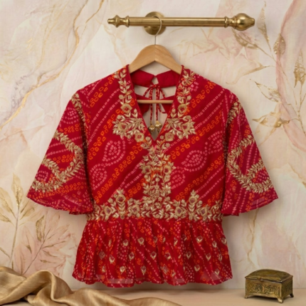 KCPC Traditional Bandhani Style Blouse