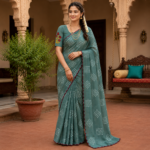 Mangalagiri Pure Pattu Handloom Bandhani Cutwork Saree
