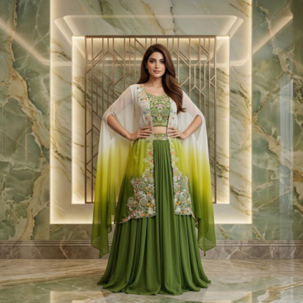 Sanwariya Fashionista Festive Cape Skirt Set