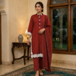 Premium Dola Silk Designer Kurti Pant Dupatta Set