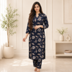 Designer Digital Print Rayon Kurti Pant Set