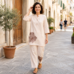 Vatican Silk Embroidered Coord Set