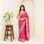 Pure Gaji Silk Ghatchola Bandhani Saree
