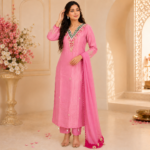 Pure Tissue Fabric Designer Kurta Pant Dupatta Set