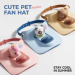 Cute Cartoon USB Rechargeable Cap Fan