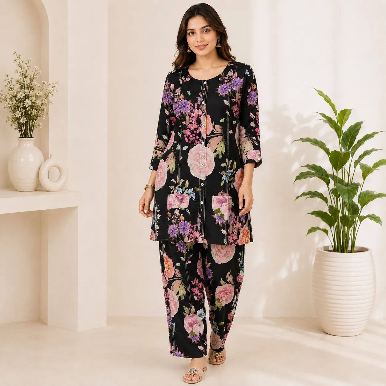Designer Floral Printed Co-ord Set
