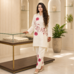 Designer Embroidered Kurta Pant Set