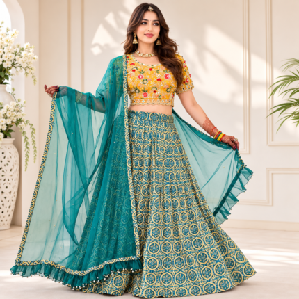 Traditional Gazzi Silk Lehenga Set
