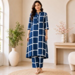 Rayon Digital Print Kurti Pant Set