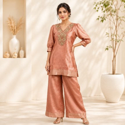 Pure Salsa Silk Heavy Handwork Co-ord Set