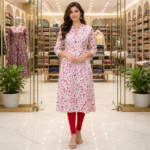 Printed Rayon Cotton Kurti