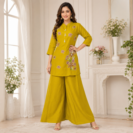 Tissue Silk Indo-Western Co-ord Set