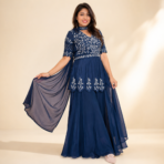 Designer Embroidered Dola Sharara Set - Image 2