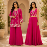 Avarganja Straight Kurti with Crop Inner and Palazzo Set
