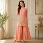 Tissue Silk Indo Western Palazzo Set
