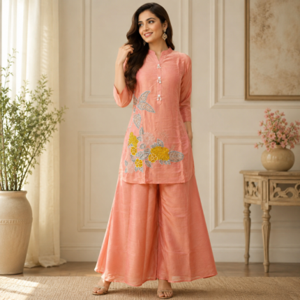 Tissue Silk Indo Western Palazzo Set