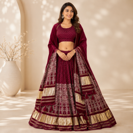 Pure Modal Silk Lehenga Set