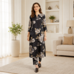 Premium Cotton Floral Print Kurti Pant Set