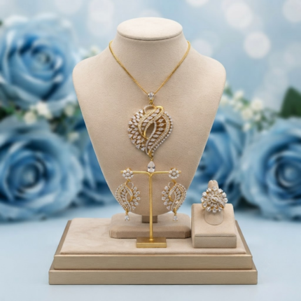 NK 390 Premium Pendant Set With Matching Adjustable Ring  Design