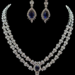 NAMO 621 Premium Necklace Set White with Blue