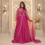 Premium Chinnon Skirt Crop with Drape Set - Image 2