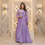 Premium Chinnon Skirt Crop with Drape Set - Image 4