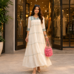 Premium Cotton Tiered Maxi Dress
