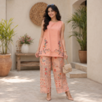 Sleeveless Embroidered Co-Ord Set