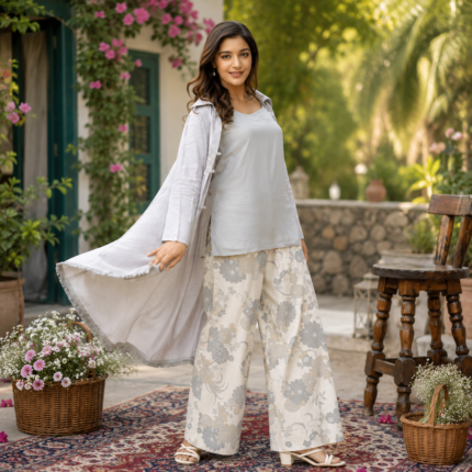 Printed Kurti Palazzo Set