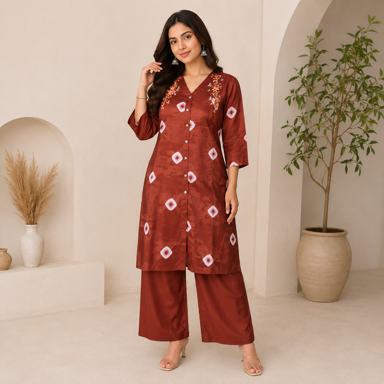 NF0616401 Bandhani Co ord Set - Image 1