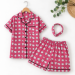 Kids Pure Cotton Elephant Print Night Suit