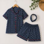 Kids Pure Cotton Elephant Print Night Suit - Image 6