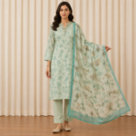 Chanderi Silk Kurti Pant Dupatta Set