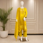 NF Pure Modal Gajji Straight Kurti Pant Dupatta Set - Image 2
