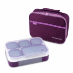 Premium 5 Grid Bento Lunch Box with Lunch Bag - Random Color