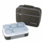Premium 5 Grid Bento Lunch Box with Lunch Bag - Random Color - Image 2